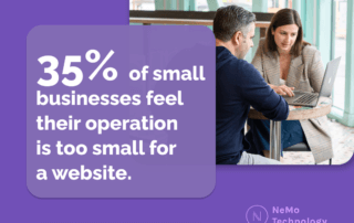 35% of small businesses feel their operation is too small for a website